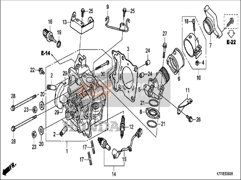 32962K01900, Stay, Engine Sub Cord, Honda, 1